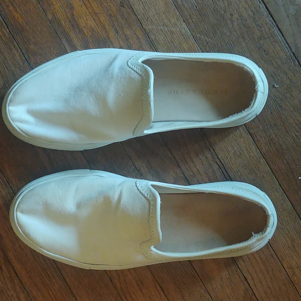 Jenni Kayne size 36 white flats canvas slider sneaker